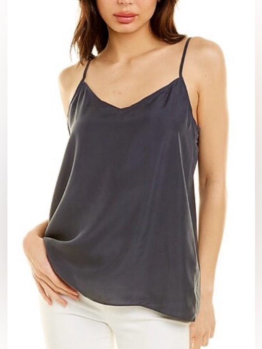 Nydj Charcoal Gray Ava Silk Cami Top